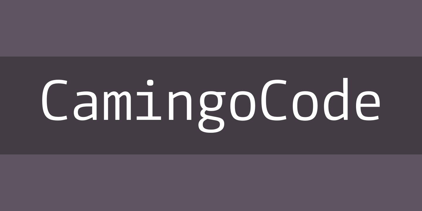 Beispiel einer CamingoCode-Schriftart